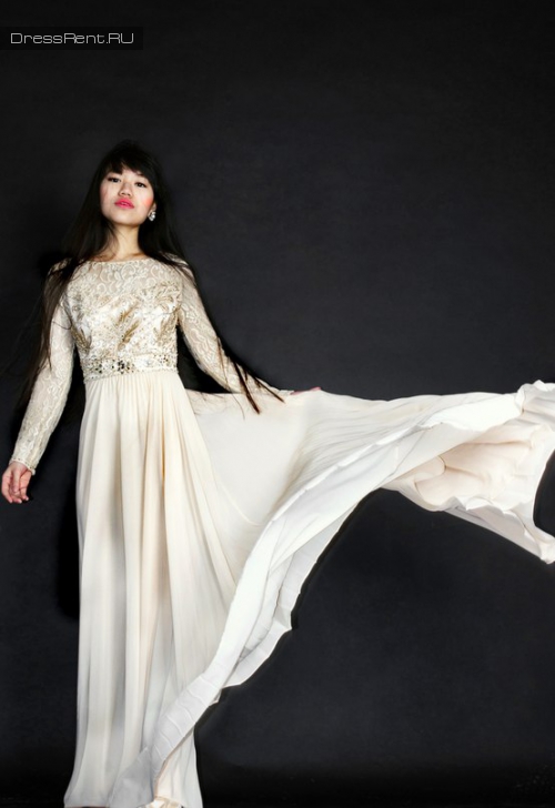 Светлое платье Sue Wong на фотосессию в прокат