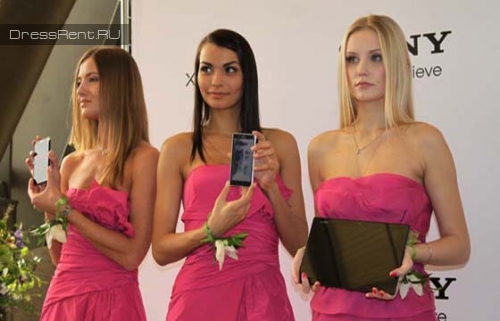 Розовые платья для персонала напрокат