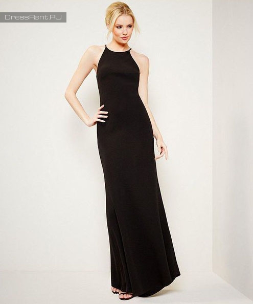 Бархатное черное платье Calvin Klein напрокат