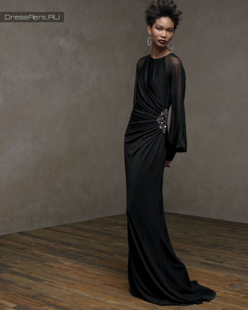 Струящееся черное закрытое платье Eliza J в аренду на фотосессию