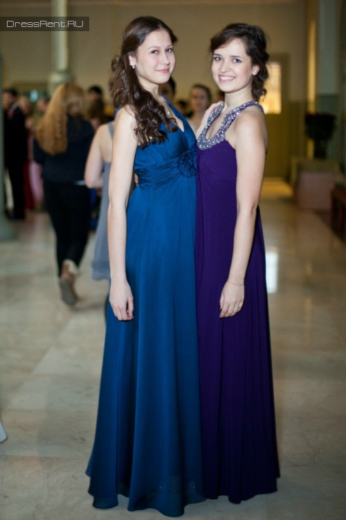 Фиолетовое вечернее платье для бала в аренду