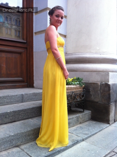 Aidan Mattox ,Yellow Shiffon Dress
